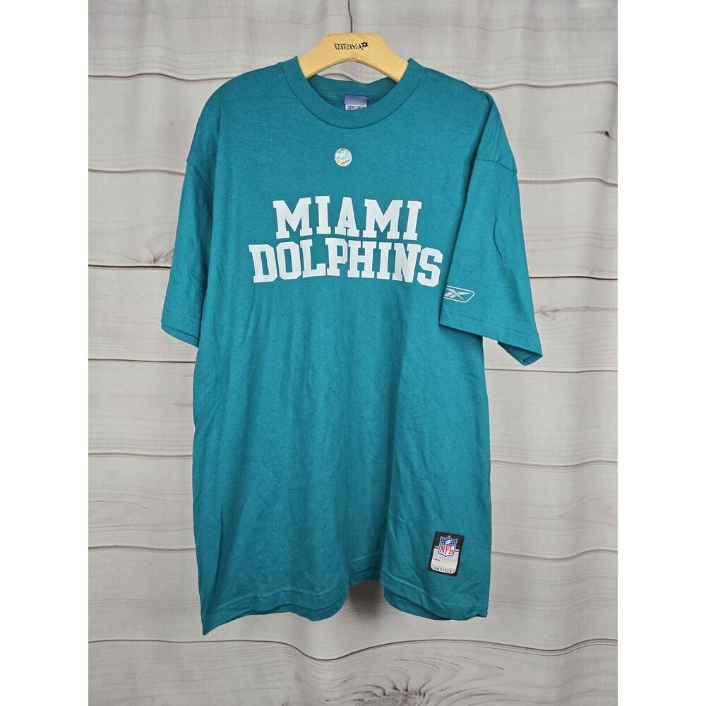 Miami Dolphins [VINTAGE] T-Shirt L Reebok - NFL Team Apparel - never worn #B1b2